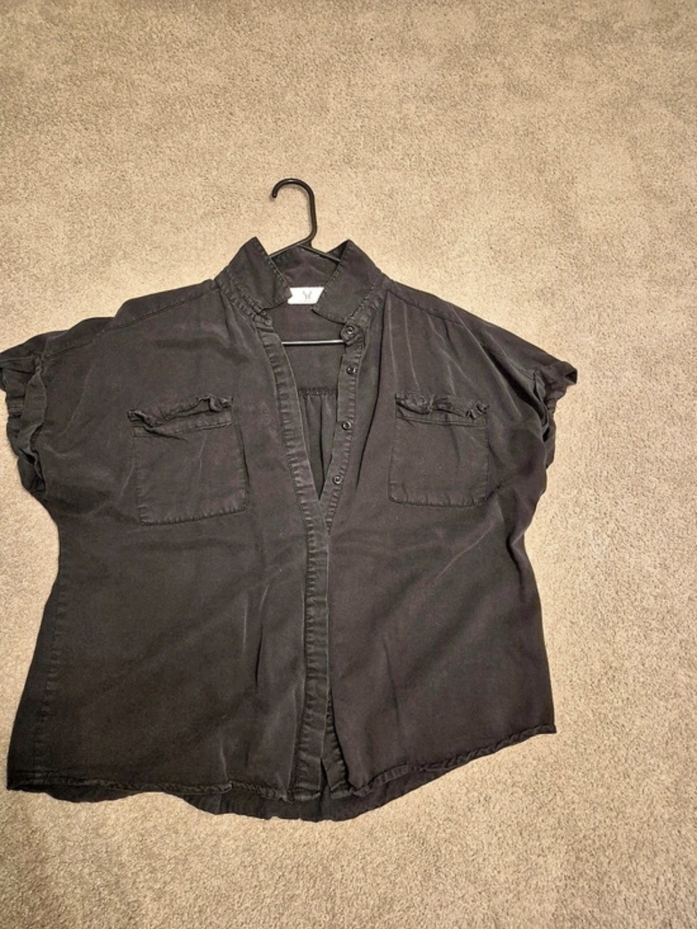 Homebody Utility Button Down Shirt in Black